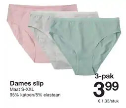 Zeeman Dames slip aanbieding