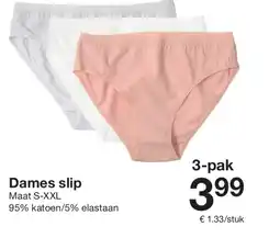 Zeeman Dames slip aanbieding