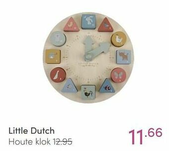 Baby & Tiener Little dutch houte klok aanbieding