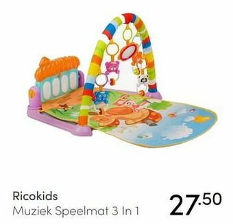 Baby & Tiener Ricokids muziek speelmat 3 in 1 aanbieding