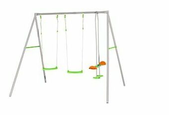 Brico Trigano schommelset Axion Louise 2,20m 2 schommelzitjes + duozit schommel aanbieding