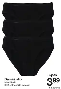 Zeeman Dames slip aanbieding