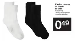Zeeman Kinder, dames of heren sokken aanbieding