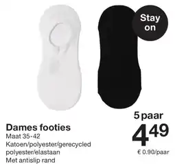 Zeeman Dames footies aanbieding