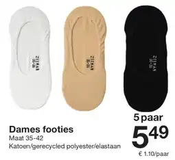 Zeeman Dames footies aanbieding