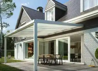 Zelfbouwmarkt Terrasoverkapping Skyline Wit B 3000 X D3500 Mm aanbieding