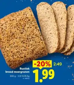 Lidl Rustiek brood meergranen aanbieding