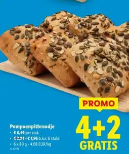 Lidl Pompoenpitbroodje aanbieding