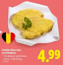 Lidl Cordon bleu met raclettekaas aanbieding