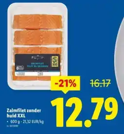 Lidl Zalmfilet zonder huid XXL aanbieding