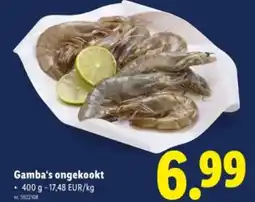 Lidl Gamba's ongekookt aanbieding