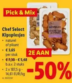 Lidl Chef Select Kipspiesjes aanbieding