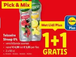 Lidl Teisseire Siroop 0% aanbieding