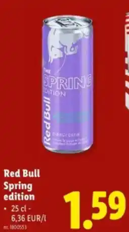 Lidl Red Bull Spring edition aanbieding
