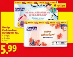 Lidl Floralys Keukenrol met motiefprint XXL aanbieding