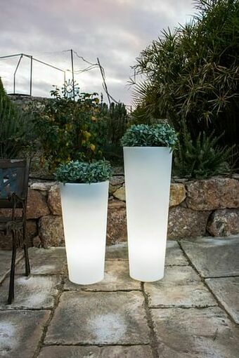 Brico NewGarden verlichte bloembak Ficus 80 wit licht aanbieding