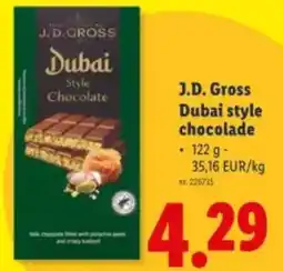 Lidl J.D. Gross Dubai style chocolade aanbieding