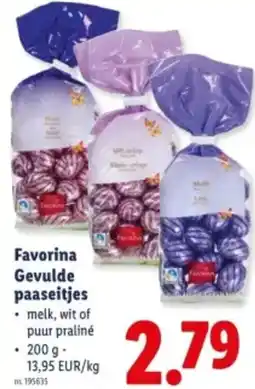 Lidl Favorina Gevulde paaseitjes aanbieding