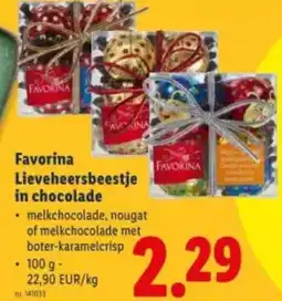 Lidl Favorina Lieveheersbeestje in chocolade aanbieding