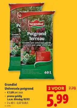 Lidl Grandiol Universele potgrond aanbieding