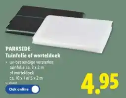 Lidl Parkside Tuinfolie of worteldoek aanbieding