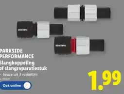 Lidl Parkside performance slangkoppeling of slangreparatiestuk aanbieding