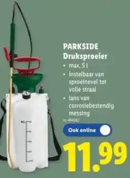 Lidl Parkside druksproeier aanbieding