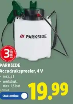 Lidl Parkside Accudruksproeier, 4 V aanbieding