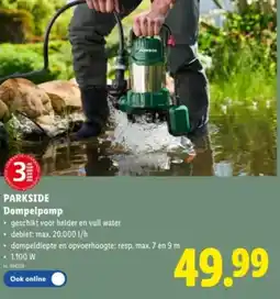 Lidl Parkside dompelpomp aanbieding