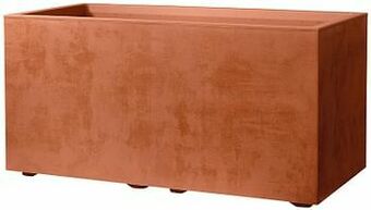 Brico Dulux Editions bloembak Millenium corten + waterreservoir 79x39,5cm terracotta aanbieding