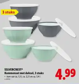 Lidl Silvercrest kommenset met deksel aanbieding