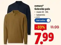 Lidl Esmara Gebreide polo aanbieding