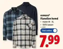 Lidl Esmara Flanellen hemd aanbieding