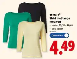 Lidl Esmara Shirt met lange mouwen aanbieding