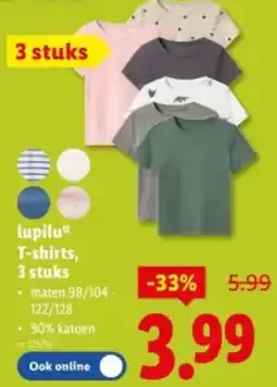 Lidl Lupilu T-shirts aanbieding