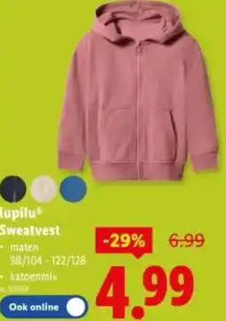 Lidl Lupilu Sweatvest aanbieding
