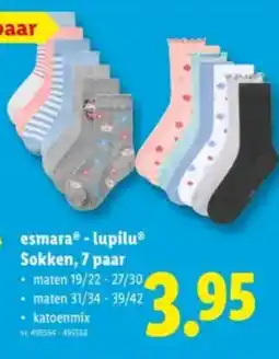 Lidl Esmara - Lupilu Sokken, 7 paar aanbieding