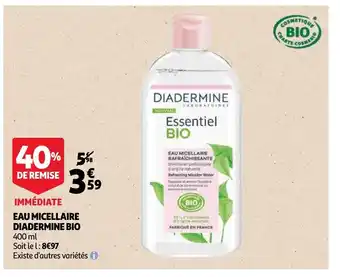 Auchan Eau Micellaire Diadermine Bio 400ml aanbieding