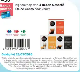 Carrefour 4 dozen Nescafé Dolce Gusto aanbieding