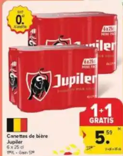 Carrefour Market Jupiler Canettes de bière aanbieding