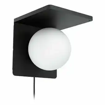 Zelfbouwmarkt Wandlamp Incl. Qi-oplader E14 - 40w - 18x18cm - Zwart/wit aanbieding