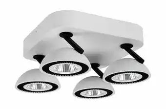 Zelfbouwmarkt Opbouwspot 4 Stuks - Satin Wit/zwart Dimbaar 7 Watt aanbieding