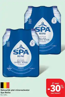 Carrefour Natuurlijk plat mineraalwater Spa Reine aanbieding