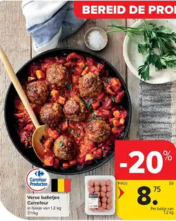 Carrefour Verse balletjes Carrefour aanbieding