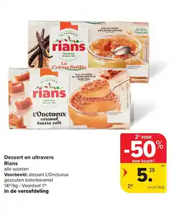 Carrefour Dessert en ultravers Rians aanbieding