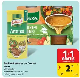 Carrefour Bouillonketeltjes en Aromat Knorr aanbieding