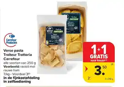 Carrefour Verse pasta Traiteur Trattoria Carrefour aanbieding