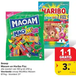 Carrefour Snoep Maoam en Haribo Fizz aanbieding
