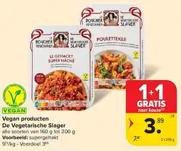 Carrefour Vegan producten De Vegetarische Slager aanbieding