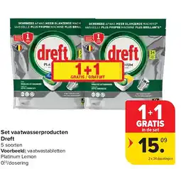 Carrefour Set vaatwasserproducten Dreft aanbieding
